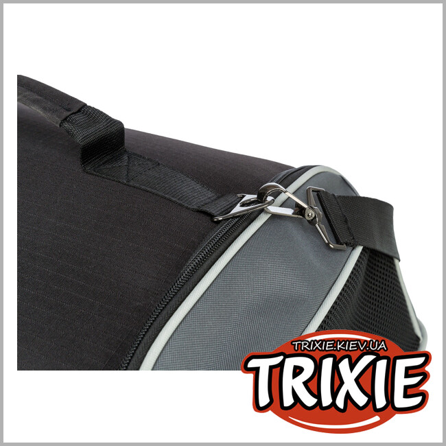 ТРИКСИ Украина - Сумка-переноска для авиаперевозок животных Trixie 28907 "Boarding airline", 55х23х40см, черный/серый