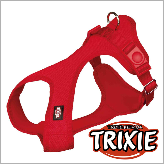 ТРІКСІ Україна - Шлея Trixie 16283 для собак Soft м'яка нейлон червона розмір S-M 35-60 см/15 мм