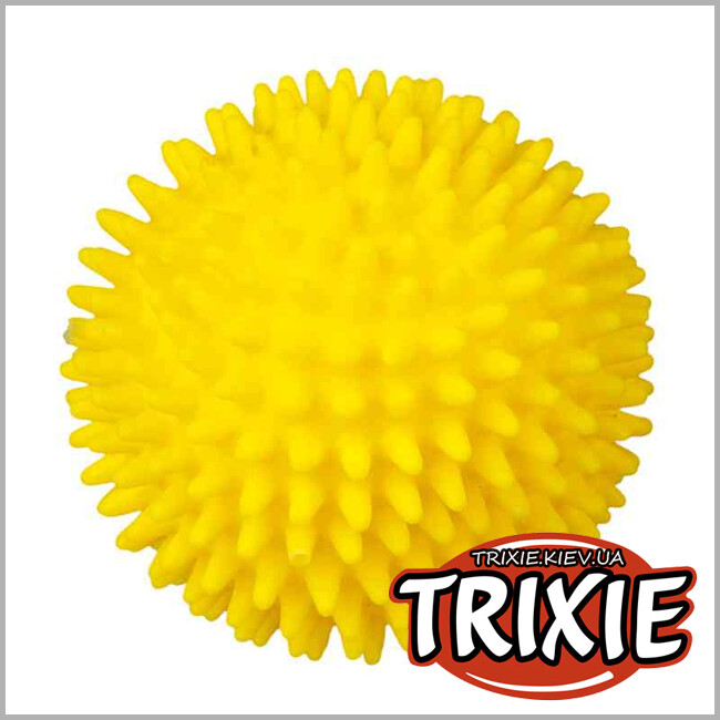 ТРИКСИ Украина - Виниловый мяч-ёж со звуком для собак TRIXIE (со звуком 7см)
