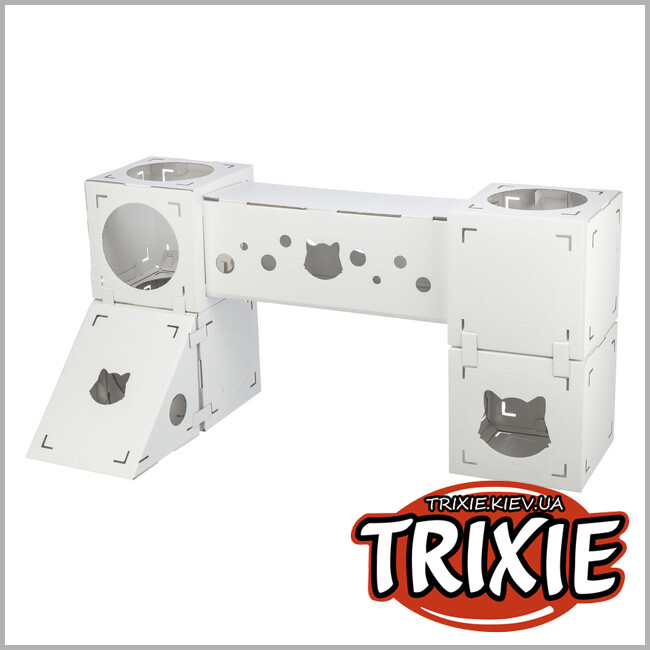 ТРИКСИ Украина - Домик-трансформер Trixie 48061 для кота "Finca Felice" (картон), 125х62х62см, белый