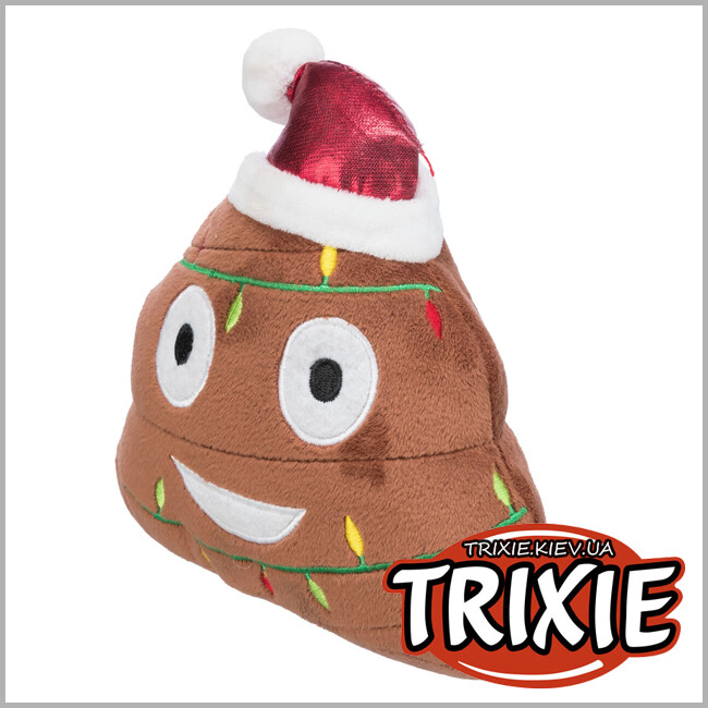 ТРИКСИ Украина - Игрушка "Рождественский смайл" Trixie 92579 для собак со звуком плюш 17 см