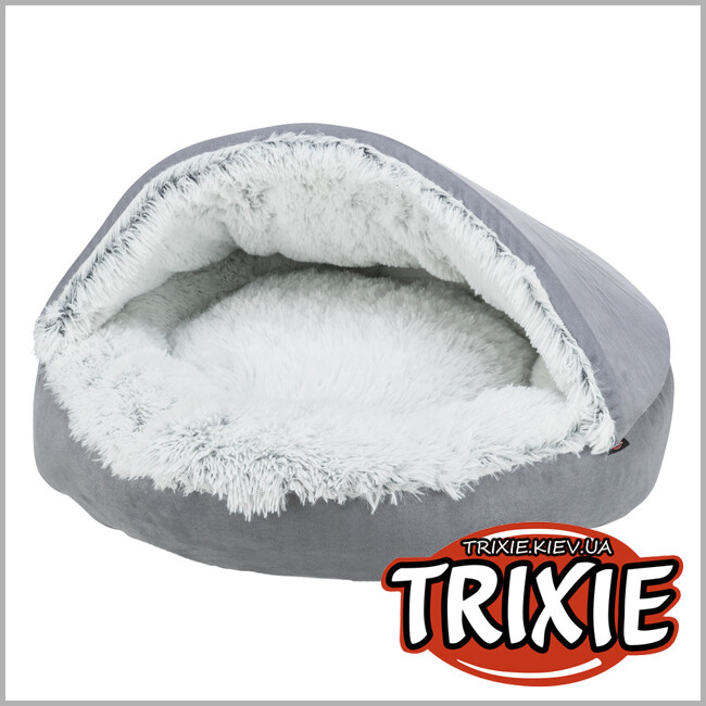 ТРИКСИ Украина - Лежак-пещера для животных Trixie 38037 "Harvey", 70см, серый/бело-черный