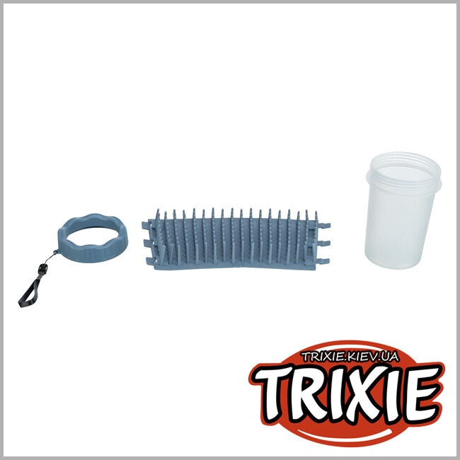 ТРИКСИ Украина - Средство щетка Trixie 25704 для собак для чистки лап силикон/PP синий S/M