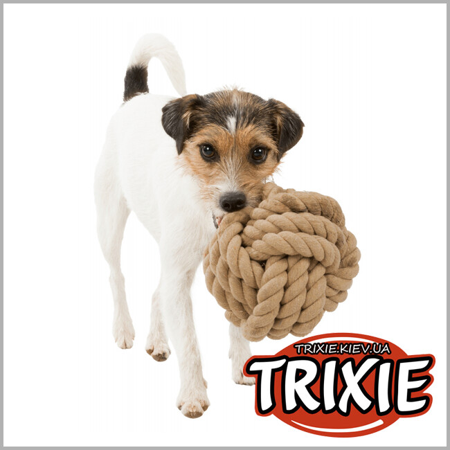 ТРИКСИ Украина - BE NORDIC мяч веревочный  Trixie Rope Ball for Dogs (хлопок 18 см)