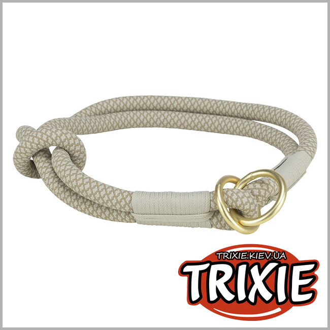 ТРИКСИ Украина - Ошейник-удавка Trixie 1984319 "Soft Rope", XS-S: 30см/10мм, серый/светло-серый
