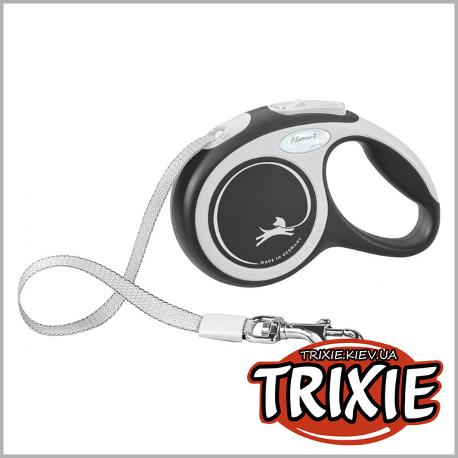 ТРИКСИ Украина - Флекси New COMFORT Trixie  (XS, 3м/до 12кг, черный)