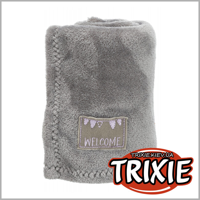 ТРИКСИ Украина - Набор коврик / мишка Trixie  Junior (плюш 75*50см серый/сиренев)