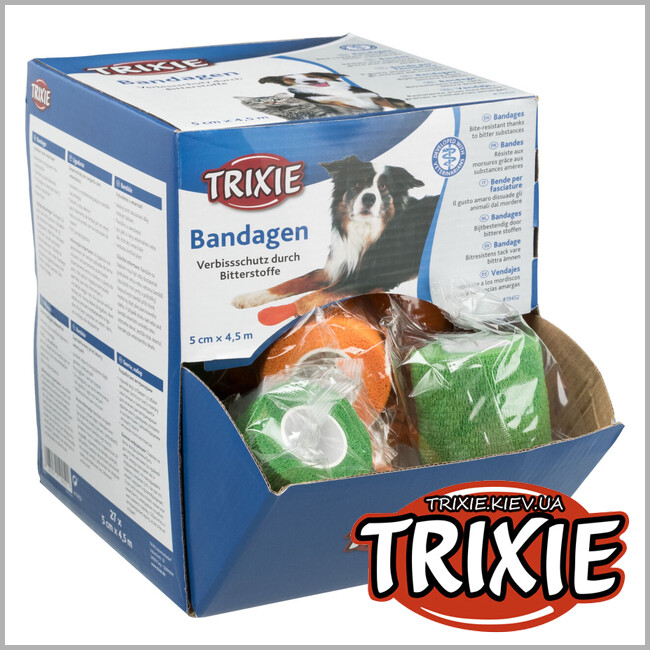 ТРИКСИ Украина - Бандаж(повязка) Trixie 19452 для животных, 5см/4.5м (27шт/уп)