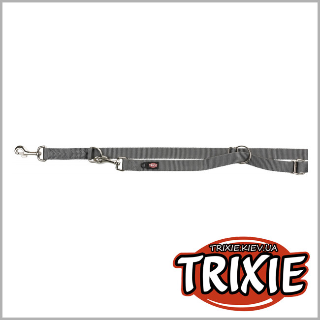 ТРИКСИ Украина - Поводок Premium длинный-TRIXIE (Размер L-ХL: 3.00м/25мм, графит)