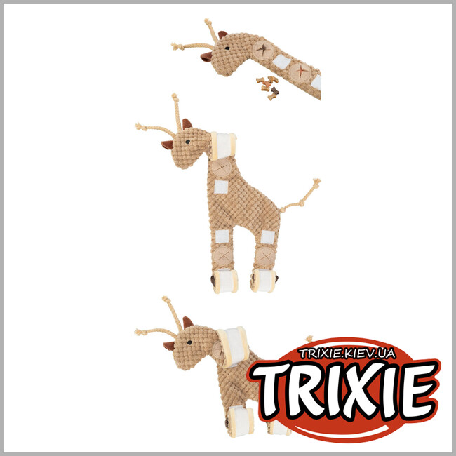 ТРИКСИ Украина - Игрушка-жираф для лакомства Trixie 33418 (плюш), 50см