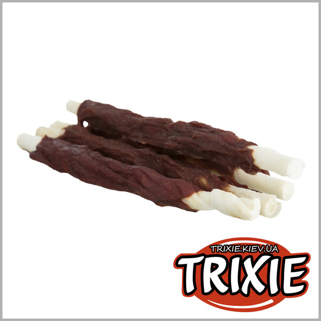 ТРИКСИ Украина - Ассорти жевательных палочек для собак Trixie Denta Fun (курица/ягнёнок/говядина 10см / 250гр)