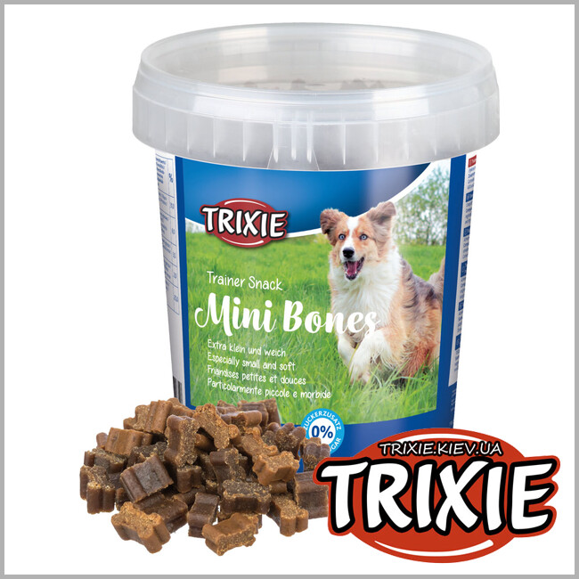 ТРІКСІ Україна - Ласощі для собак Trixie 31523 Trainer Snack Mini Bones з яловичиною, бараниною та птицею 500г