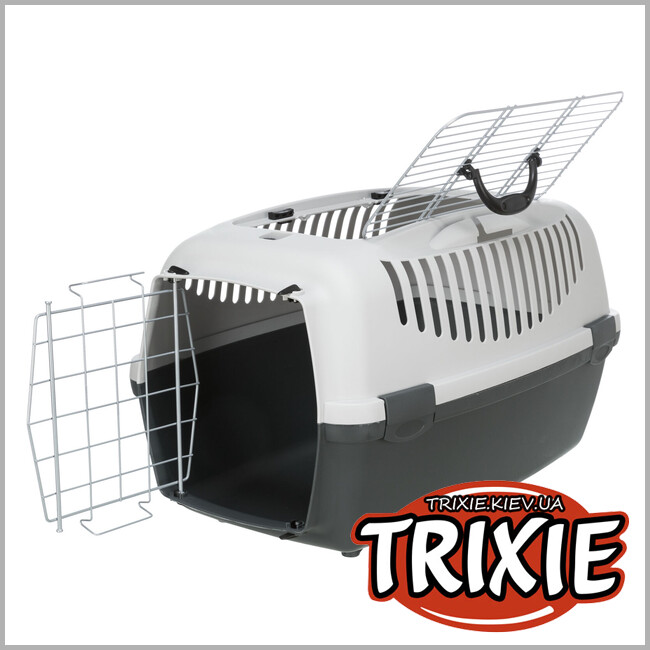 ТРИКСИ Украина - Переноска Trixie 39869 "Capri 3 Open Top" (до 12кг), S: 40х38х61см, светло-серый/шалфей