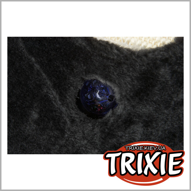 ТРІКСІ Україна - Дряпка для котів Trixie 43115 з 2 іграшками дощечка на підставці сизаль/плюш чорна 30х40х42 см