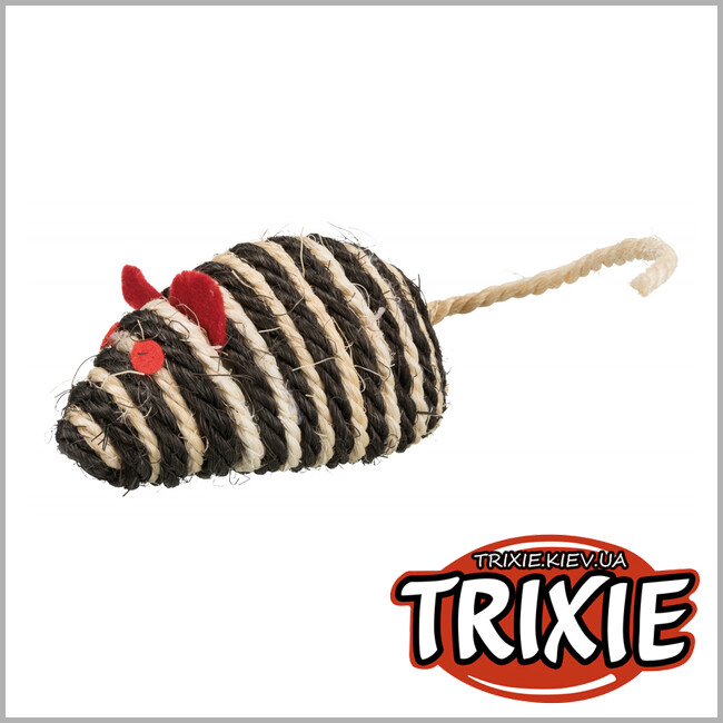ТРІКСІ Україна - Миша для кішки TRIXIE - мотузкова (сизаль 10см)