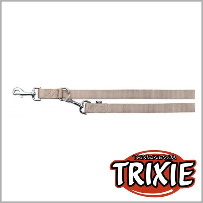 ТРИКСИ Украина - Поводок для собак TRIXIE - Premium (Размер:2м/25мм, Цвет:бежевый, нейлон )