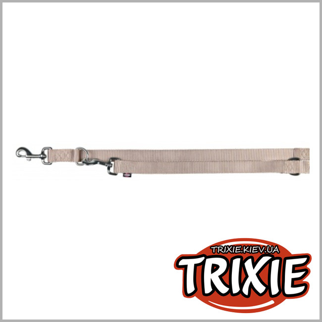 ТРИКСИ Украина - Поводок для собак TRIXIE - Premium (Размер:2м/20мм, Цвет: бежевый, нейлон)