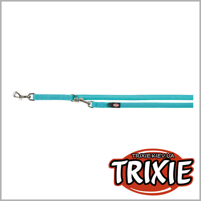 ТРИКСИ Украина - Поводок-перестёжка Comfort Soft-TRIXIE  ( Размер M-L: 2м/20мм, океан)