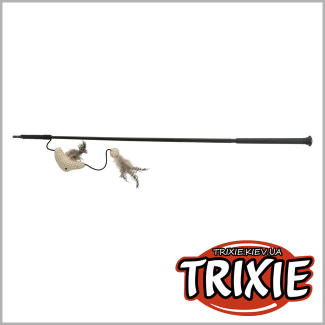 ТРИКСИ Украина - Удочка XXL с рыбой TRIXIE (пластик/полиэстер, 65см)