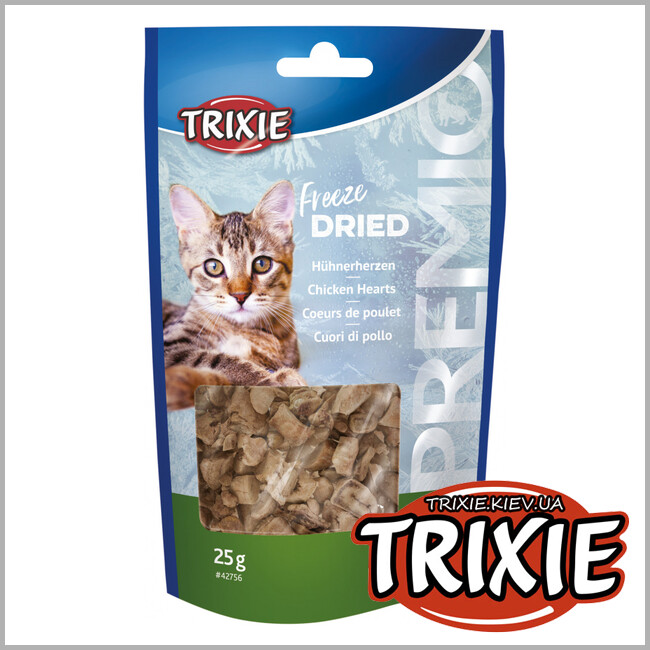 ТРИКСИ Украина - Куриные сердечки  для котов PREMIO-TRIXIE (сушеные куриные сердца 25g)