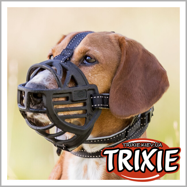 ТРИКСИ Украина - Намордник для собак Trixie 17611 "Muzzle Flex", резина, S, черный
