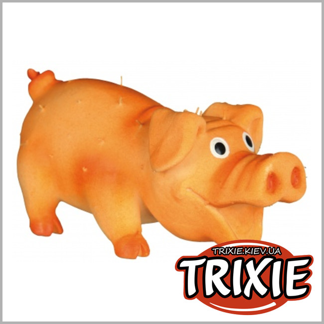 ТРИКСИ Украина - Поросенок игрушка для собак TRIXIE (латекс / флис 10см)