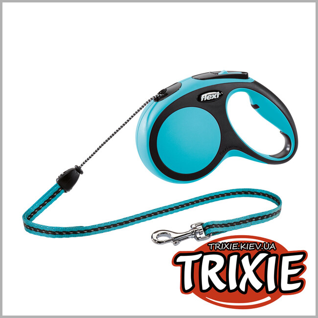 ТРИКСИ Украина - Флекси TRIXIE - New COMFORT (M: 5 м/20 кг, синий)
