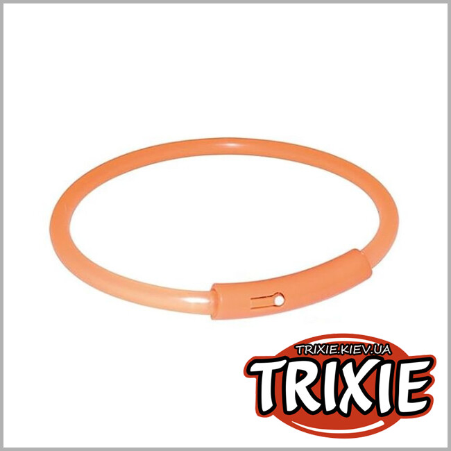 ТРИКСИ Украина - TRIXI ошейник светящийся (М : 42см, оранжевый)