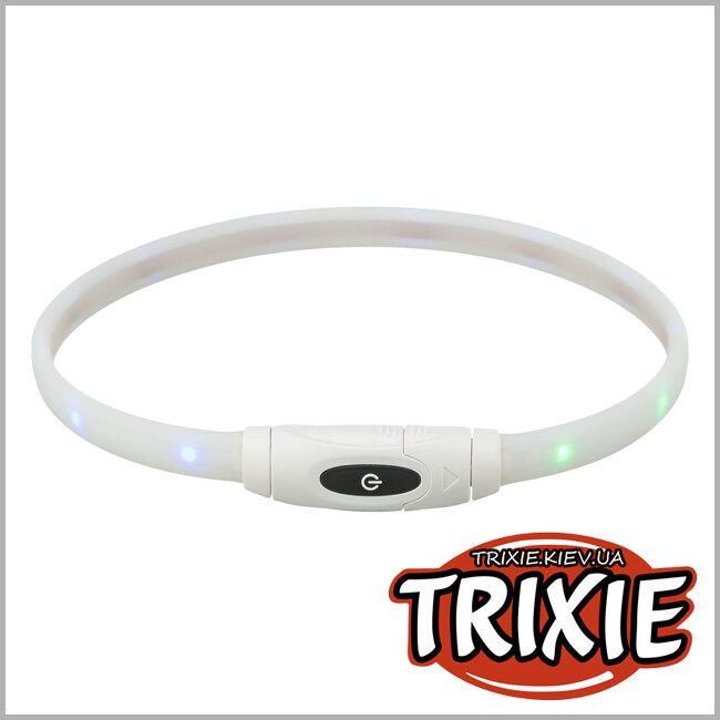ТРИКСИ Украина - Воротник Trixie 12630 световой с USB силикон многоцветный XS-XL 65 см x 16 мм