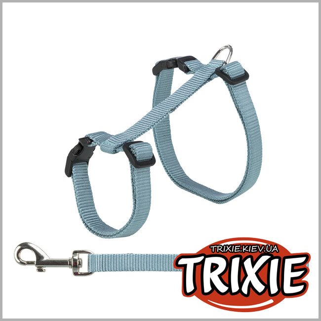 ТРИКСИ Украина - Шлейка Trixie 41961 с поводком для котов XXL, 34-57 см/13мм,1.20м