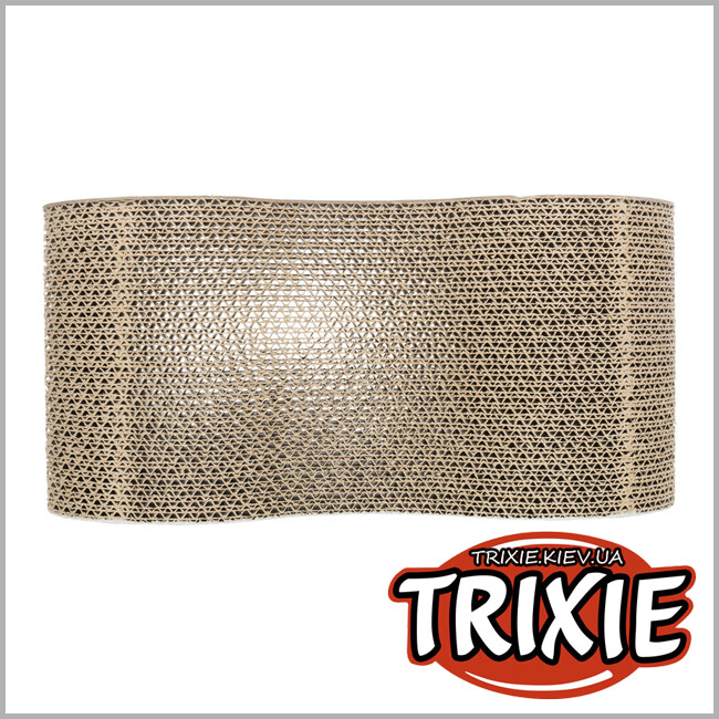ТРІКСІ Україна - Дряпка для кошенят Trixie 48012 Wave Junior з котячою м'ятою картон світло-бузкова/м'ятна 38х7х18 см