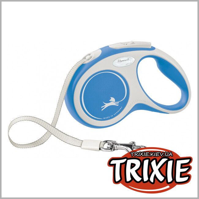 ТРИКСИ Украина - Флекси New COMFORT - TRIXIE (S, 5м/до 15кг, синий)