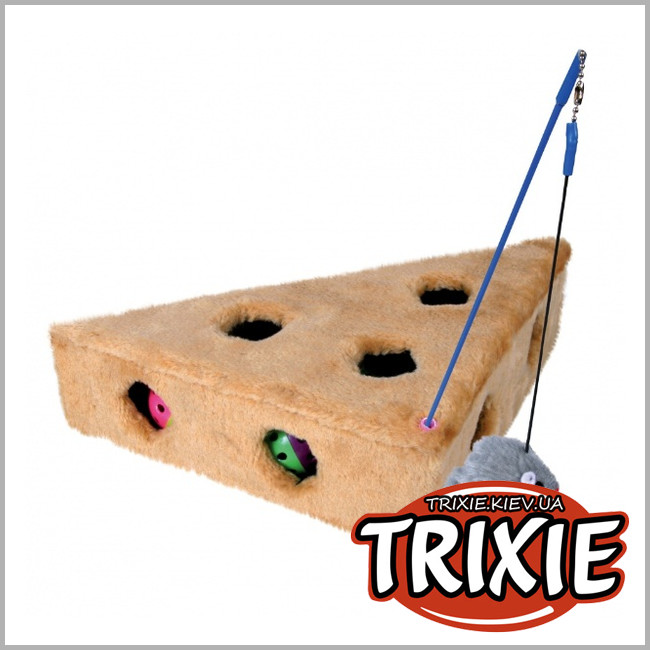 ТРІКСІ Україна - Іграшка 1мишка + 3 м'ячики Trixie Cats Cheese (плюш 36*8*26см)