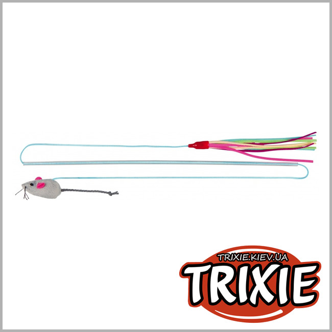 ТРИКСИ Украина - Удочка с двумя игрушками для кошки TRIXIE (40см)