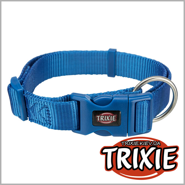 ТРИКСИ Украина - Ошейник  для собак Trixie 201702 Premium нейлон синий размер L-XL 40-65 см/25 мм
