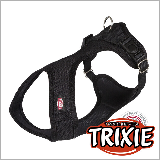 ТРІКСІ Україна - Шлея Trixie 16251 для собак Soft м'яка нейлон чорна розмір XXS-XS 28-40 см/15 мм