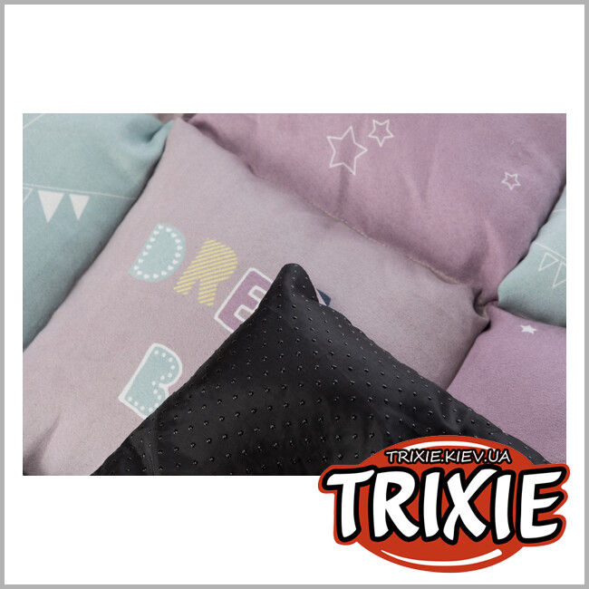 ТРИКСИ Украина - Лежак для щенков Рatchwork-TRIXIE (60х60см, сиренев/мятный/розовый)