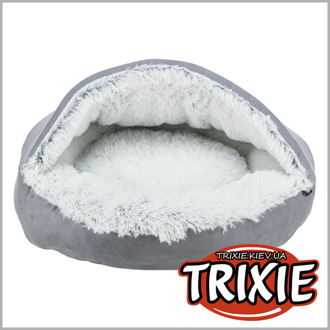 ТРИКСИ Украина - Лежак-пещера для животных Trixie 38037 "Harvey", 70см, серый/бело-черный