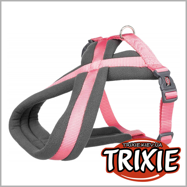 ТРІКСІ Україна - Шлей для собак Premium-TRIXIE (M-L: 50-90см/25мм, фламінго)