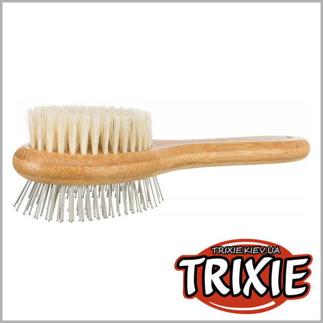 ТРИКСИ Украина - Щетка двусторонняя для котов Trixie ( бамбук 6 × 22 см. )