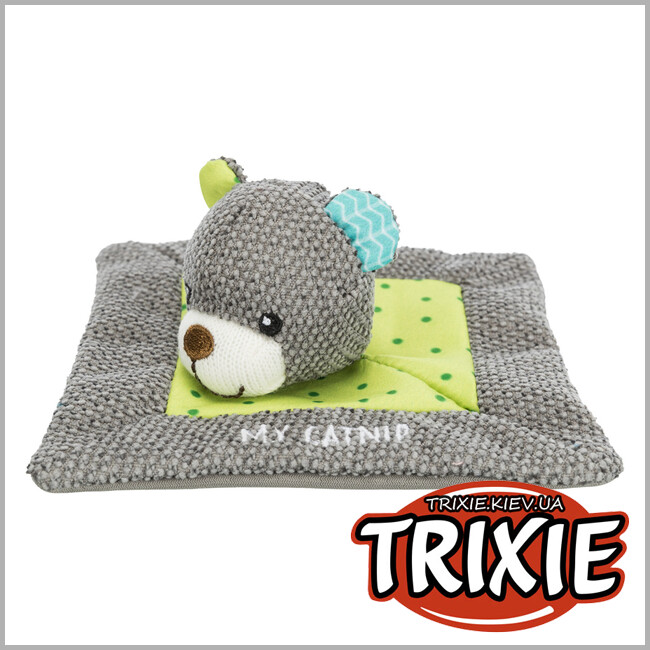 ТРІКСІ Україна - Іграшка ведмедик для кошенят Trixie Junior My Catnip (тканина, 13х13см)