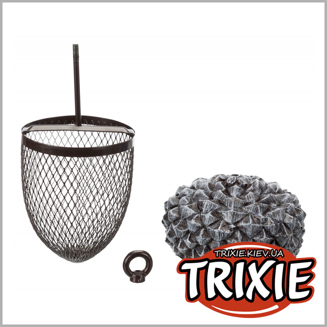 ТРИКСИ Украина - Кормушка дозатор для корма Trixie Feed Dispenser Acorn (коричневый/белый, 700 ml/14*22 cm)