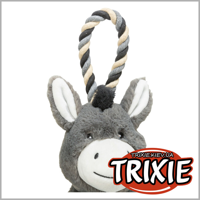 ТРИКСИ Украина - Игрушка для собак Trixie 36099 Осел плюшевый из переработанных материалов 66 см