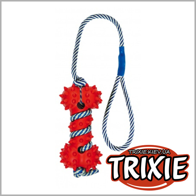 ТРИКСИ Украина - Кость на светящемся канате  для собак TRIXIE