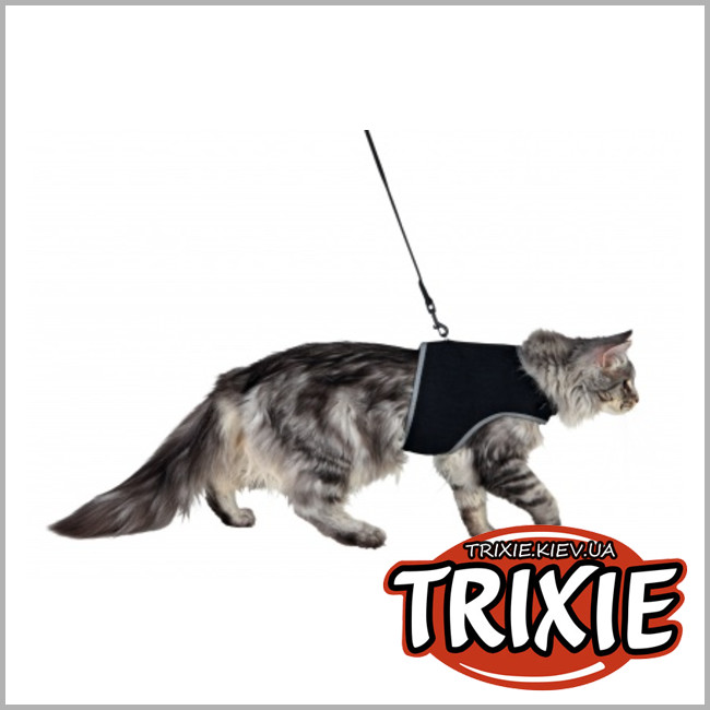ТРИКСИ Украина - Мягкая шлейка с поводком  Trixie Soft Harness with Leash (Длина 120cм, Размер 24-42см)