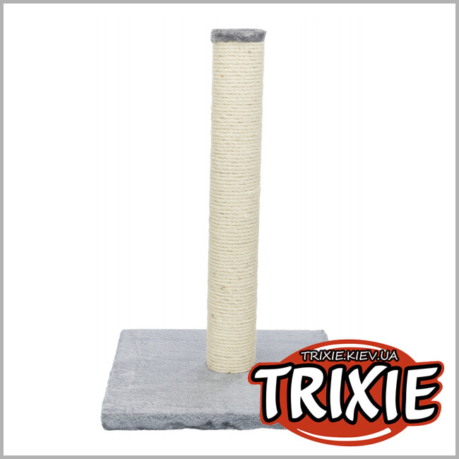ТРІКСІ Україна - Кігтеточка дряпка на підставціTrixie Parla Scratching Post (сіра 62см)