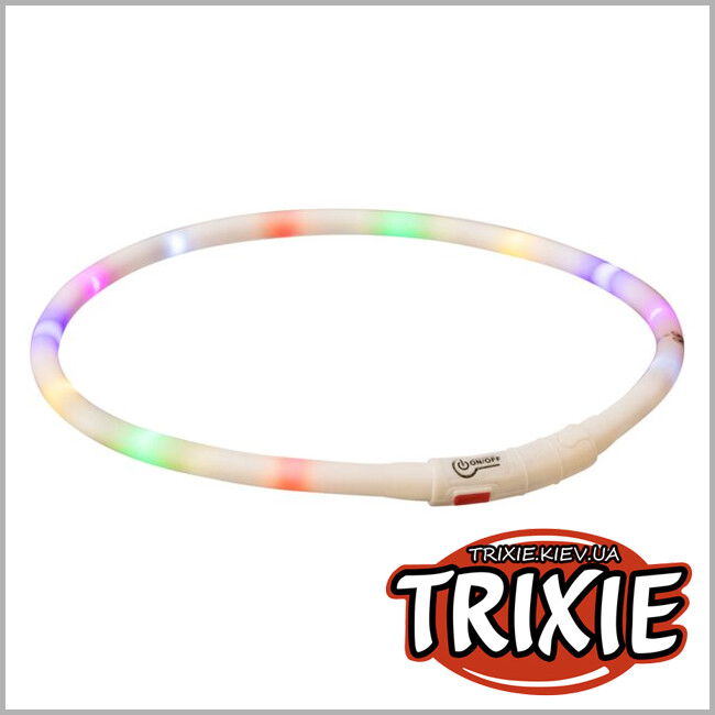 ТРИКСИ Украина - Светящийся USB ошейник для собак Trixie USB Flash Light Ring (70 cm*10 mm)