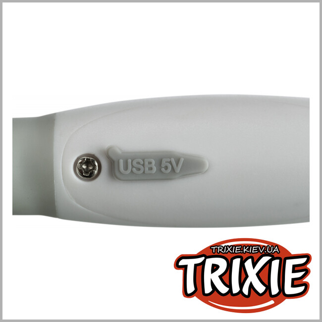 ТРИКСИ Украина - Светящийся ошейник Flash USB - TRIXIE  (S–M: 40см/8мм,многоцветный)