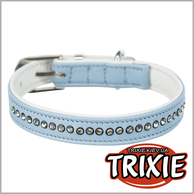 ТРИКСИ Украина - Ошейник Active Comfort-TRIXIE с камнями (S: 23–28см/15мм,голубой)