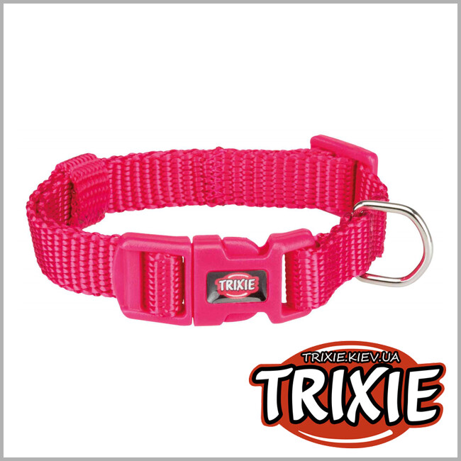 ТРИКСИ Украина - Ошейник Premium-TRIXIE  (нейлон 15–25см/10мм, фуксия)